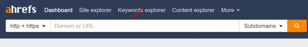 ahrefs keyword explorer tool