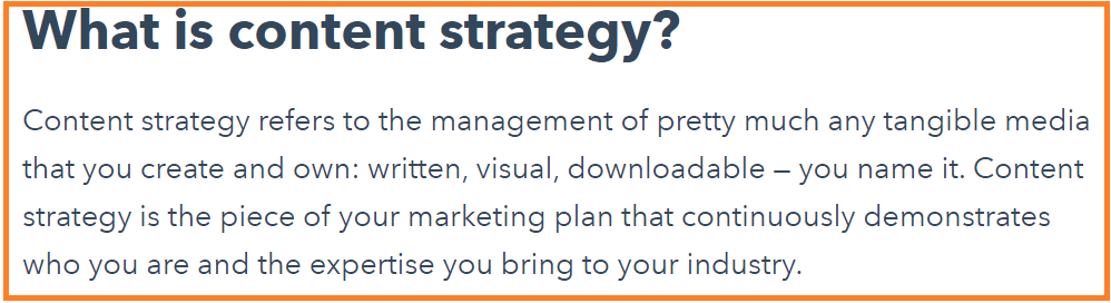 definition of content-strategy