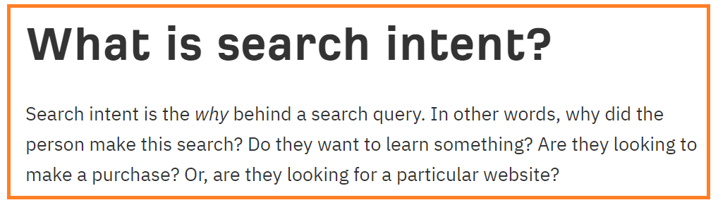 what is search intent