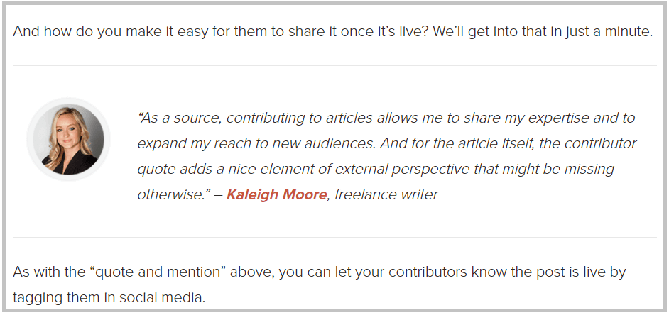 contributor quotes in content marketing