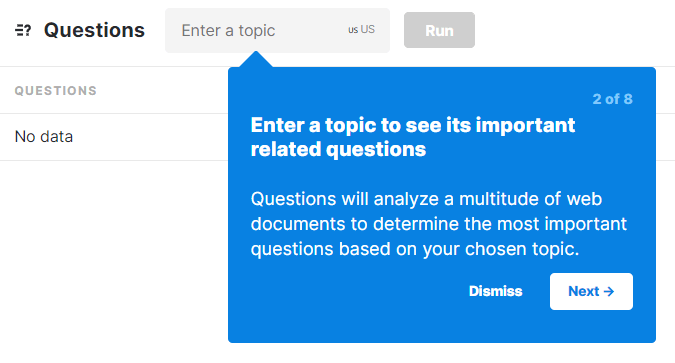 enter a topic for content research